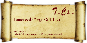 Temesváry Csilla névjegykártya
