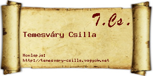 Temesváry Csilla névjegykártya